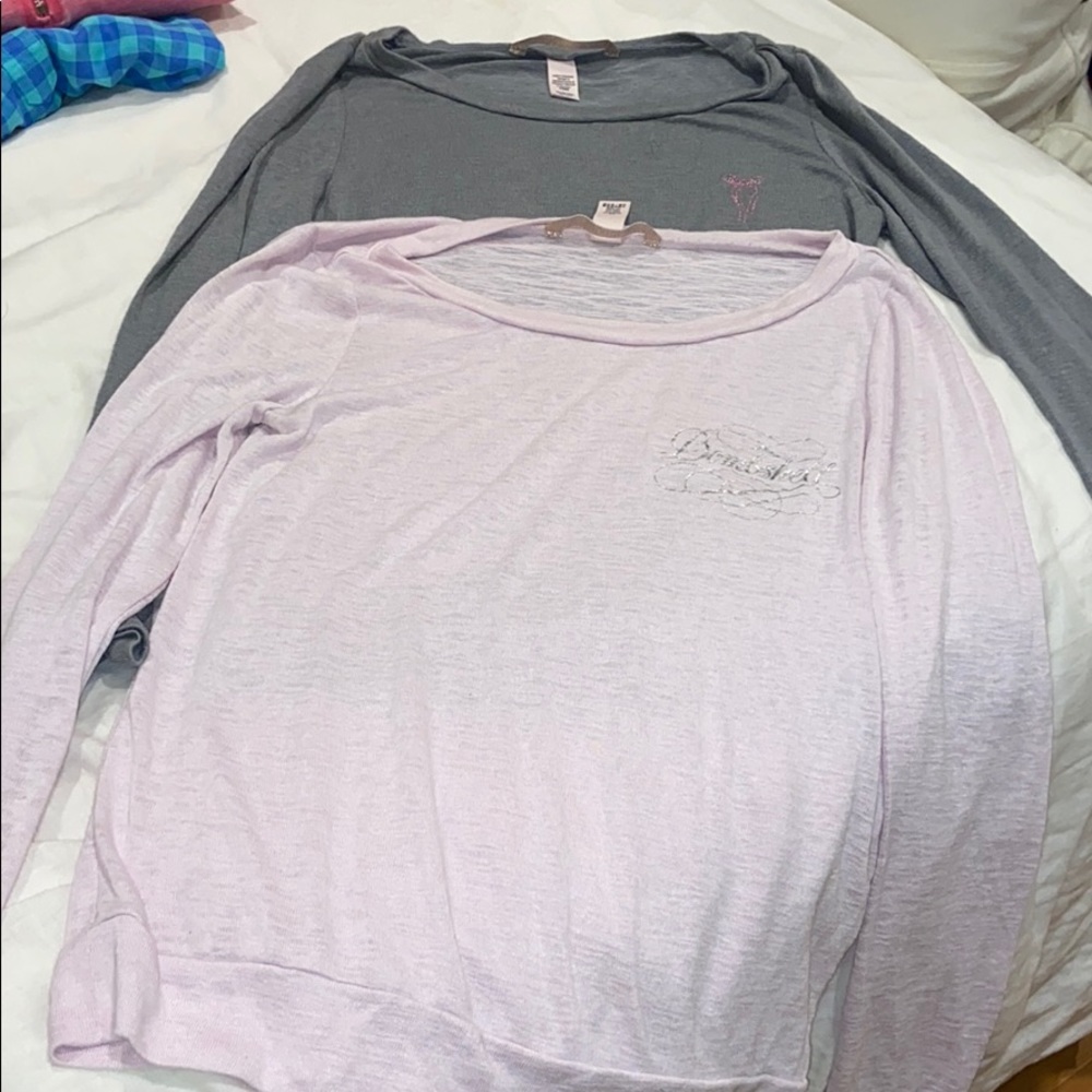Victoria secret XS PJ tops grey lilac